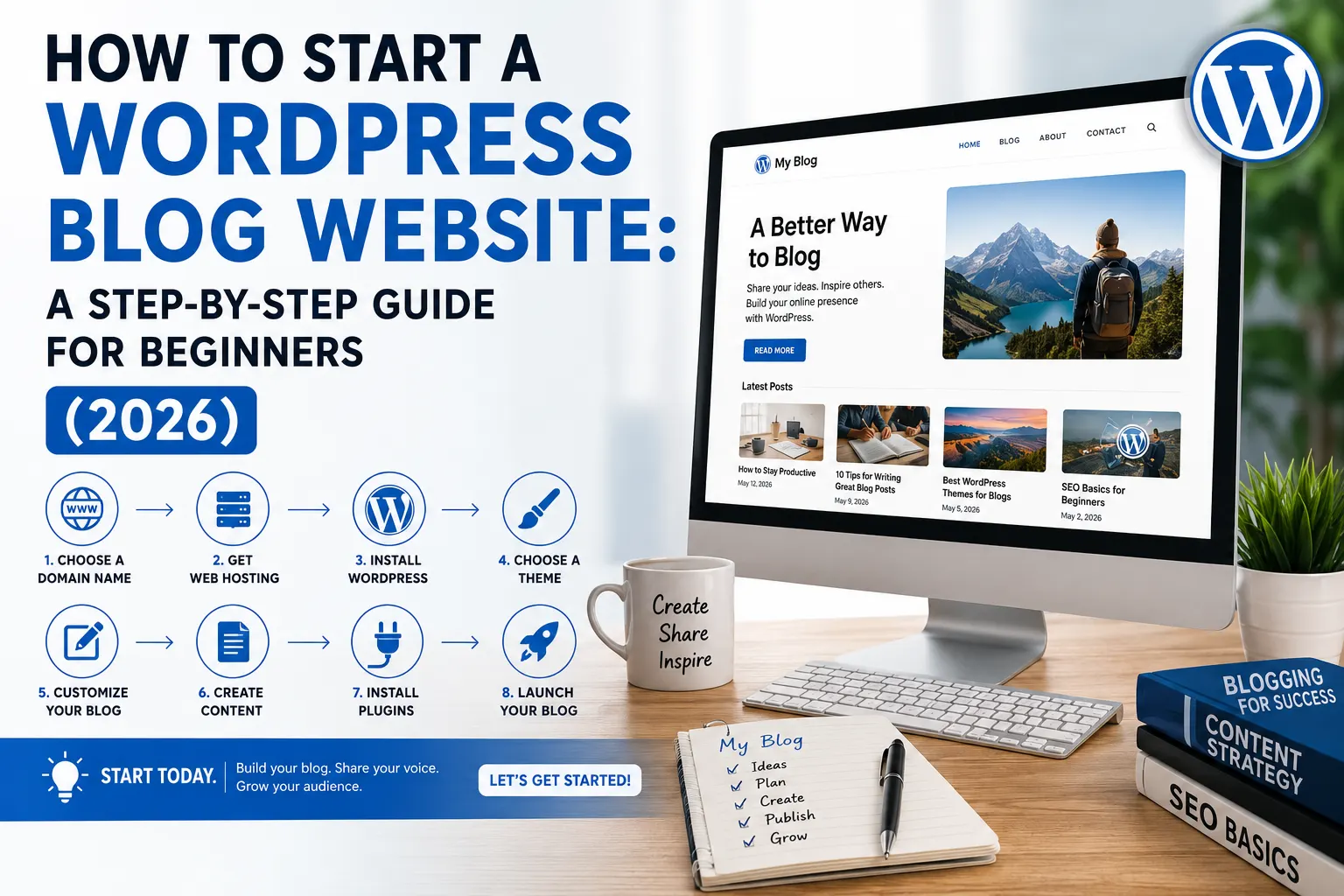 How to start a WordPress blog website: a step-by-step guide for beginners (2026)
