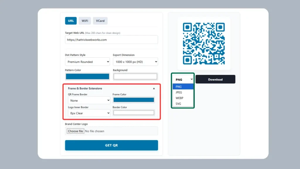 Transparent qr code generator